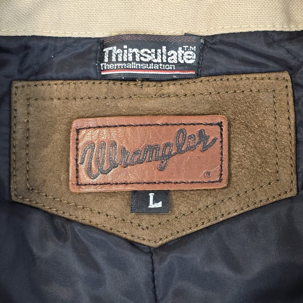 Wrangler Tan and Brown Barn Jacket, Chore Coat - Picture 5 of 16
